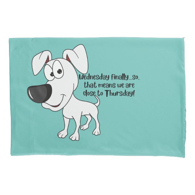 Days of the week - blue kids pillowcase (Front)