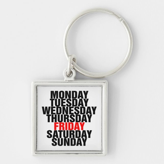 Days of the Week Key Ring (Front)