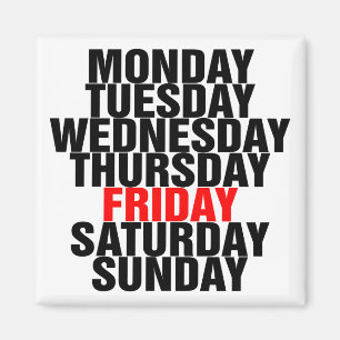 Days of the Week Magnet
