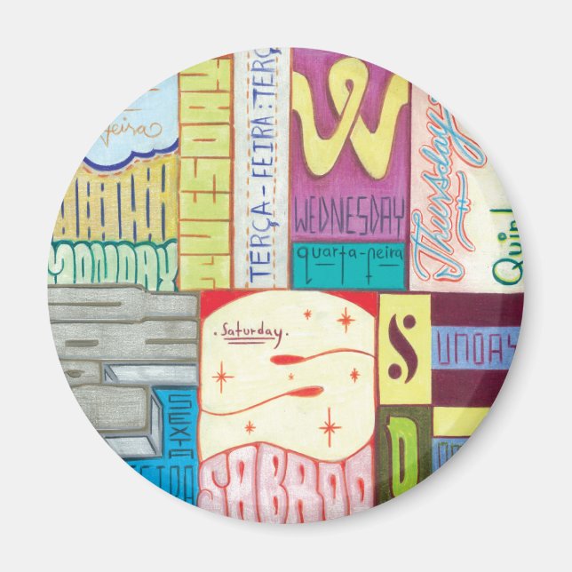 Days of the week magnet (Front)