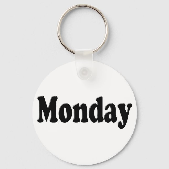 Days of the Week - Monday Key Ring (Front)