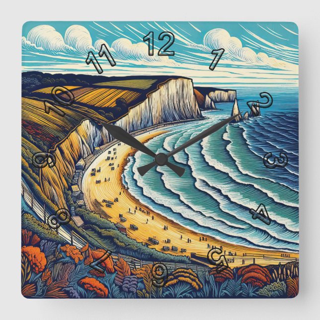 Days Out Square Wall Clock (Front)