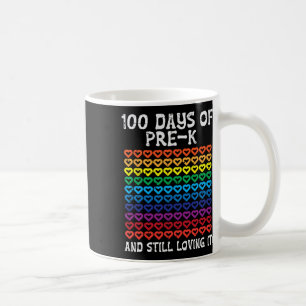 Days Pre-k Loving It Hearts 100th Day Of School Ki Coffee Mug