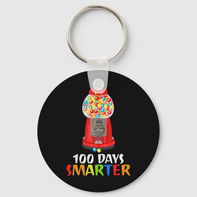 Days Smarter Bubble Gum Machine Women Men Gifts  Key Ring (Front)