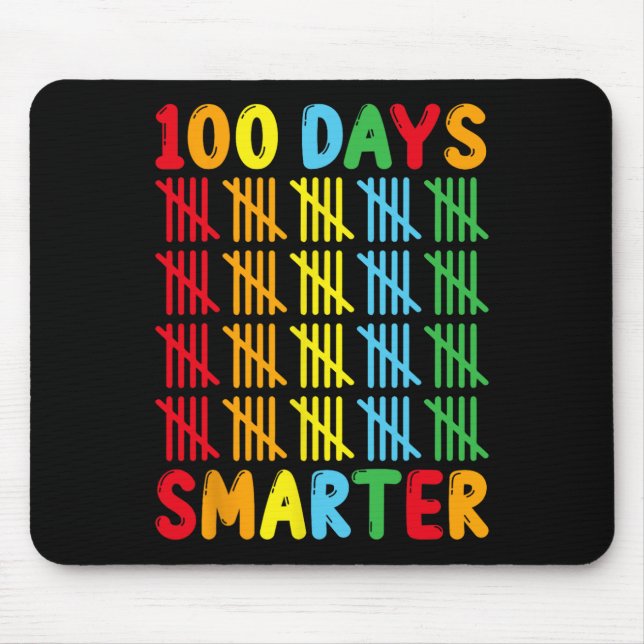 Days Smarter Fun Tally Teacher And Students Novelt Mouse Mat (Front)
