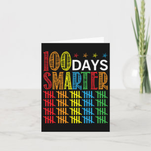 Days Smarter Happy 100th Day Of School Student Tea Card