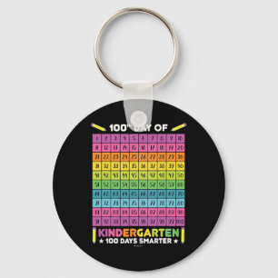 Days Smarter Kindergarten Students 100th Day Of Sc Key Ring