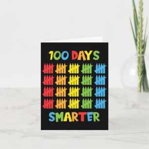 Days Smarter Teachers Kids Child 100th Day Of Scho Card