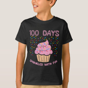 Days Sprinkled Wih Fun Cupcake 100h Day Of School  T-Shirt