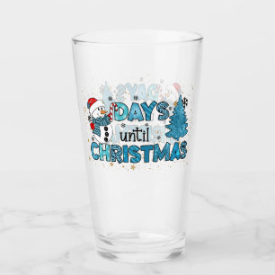 Days Until Christmas Customise Glass