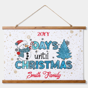 Days Until Christmas Customise Hanging Tapestry