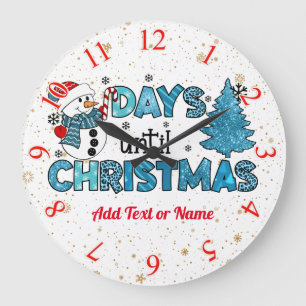 Days Until Christmas Customise Large Clock