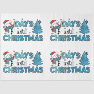 Days Until Christmas Customise Tissue Paper