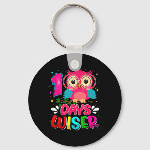 Days Wiser Cute Owl 100 Day Smarter 100 Days Of Sc Key Ring