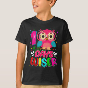 Days Wiser Cute Owl 100 Day Smarter 100 Days Of Sc T-Shirt