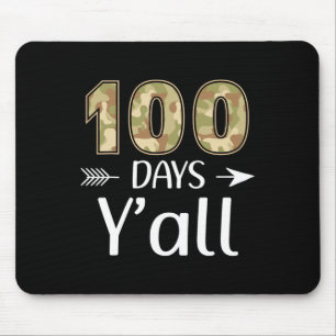 Days Y'all Camo 100th Day Of School Teacher Studen Mouse Mat