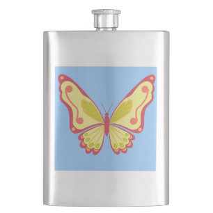 Daytime Butterfly Hip Flask