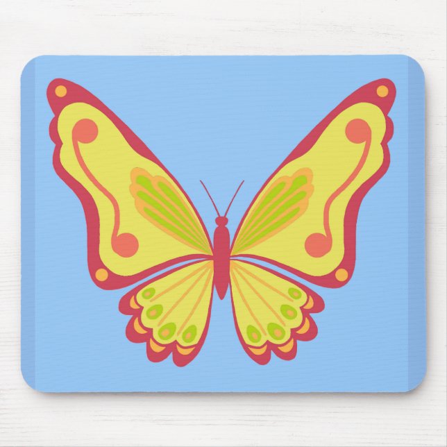 Daytime Butterfly Mouse Mat (Front)