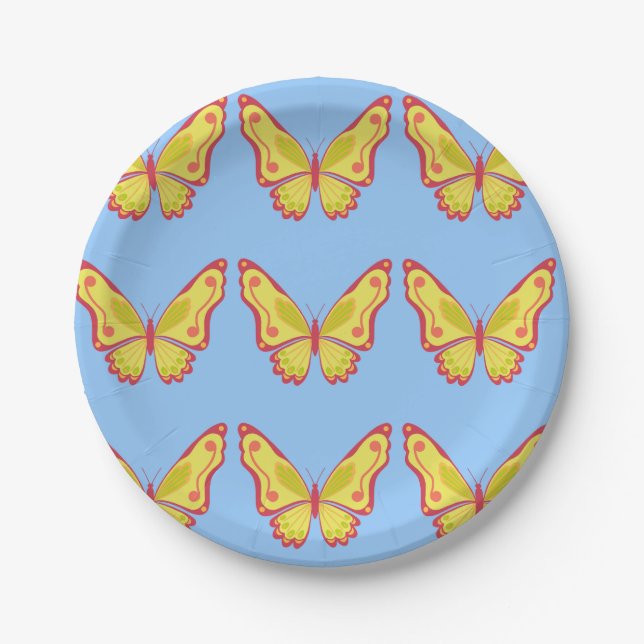 Daytime Butterfly Paper Plate (Front)