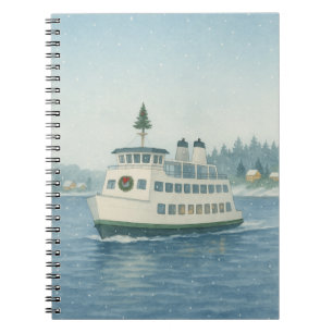 Daytime Ferry Christmas Card Notebook