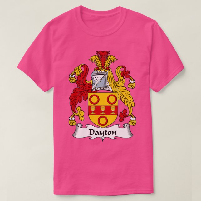 Dayton Coat of Arms Family Crest  T-Shirt (Design Front)