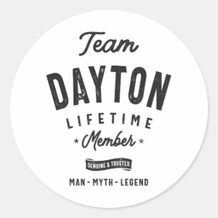 Dayton Lifetime Member Personalised Name Dayton Classic Round Sticker