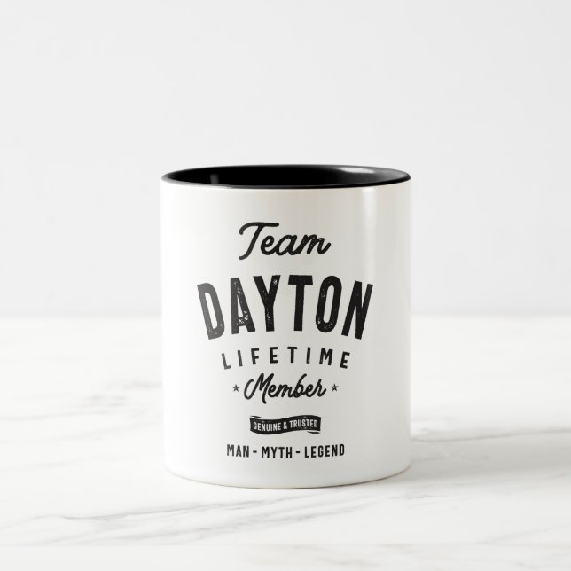 Dayton Lifetime Member Personalised Name Dayton Two-Tone Coffee Mug (Center)