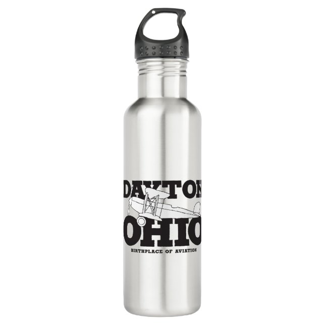 Dayton Ohio Art Birthplace of Aviation Travel Art 710 Ml Water Bottle (Front)