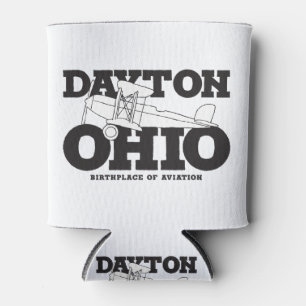 Dayton Ohio Art Birthplace of Aviation Travel Art Can Cooler