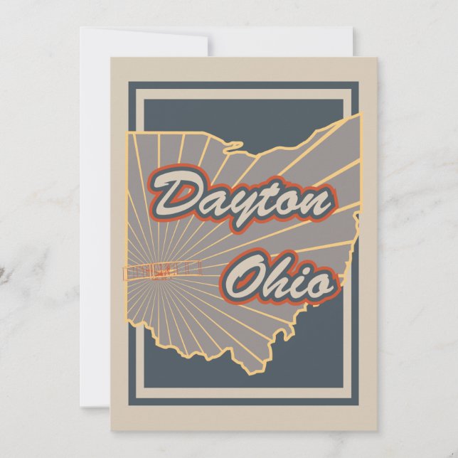 Dayton, Ohio Art Print - Travel Artwork v2 (Front)
