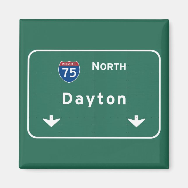 Dayton Ohio oh Interstate Highway Freeway : Magnet (Front)