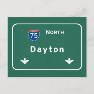 Dayton Ohio oh Interstate Highway Freeway : Postcard