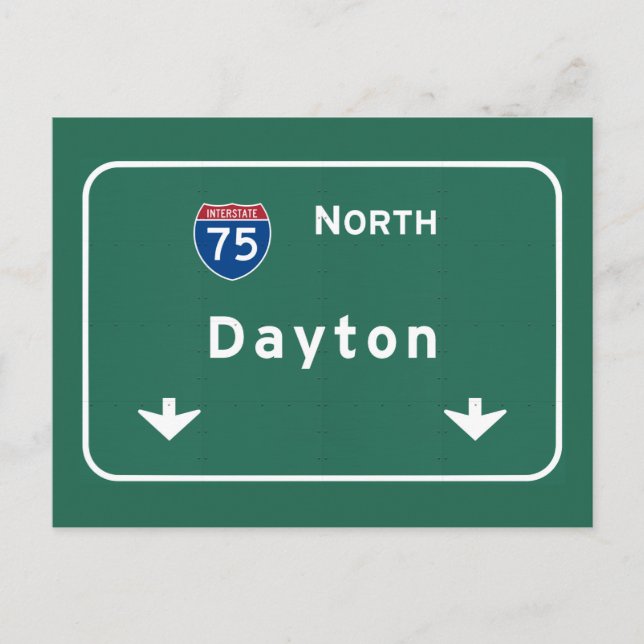 Dayton Ohio oh Interstate Highway Freeway : Postcard (Front)