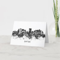 Dayton Ohio Skyline BW