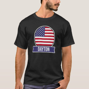 Dayton USA American place name US flag T-Shirt