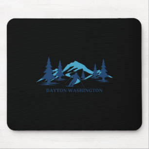 Dayton Washington Ski Resort Skiing Skier Mouse Mat