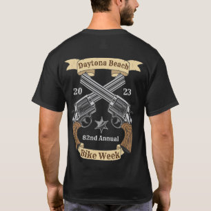 Daytona Beach Bike Week 2023 Crossed Guns T-Shirt