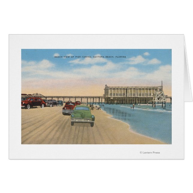 Daytona Beach, FL - Beach View of Pier Casino (Front Horizontal)