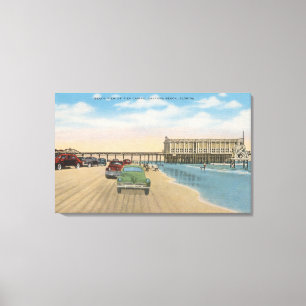 Daytona Beach, FL - Beach View of Pier Casino Canvas Print
