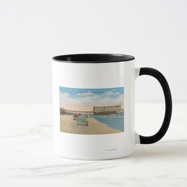 Daytona Beach, FL - Beach View of Pier Casino Mug (Right)