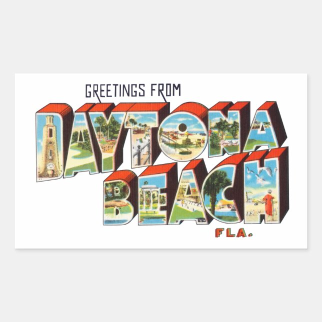 Daytona Beach FL Rectangular Sticker (Front)