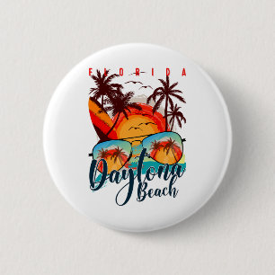 Daytona Beach Fl. Summer Vacation Trip - Florida B 6 Cm Round Badge