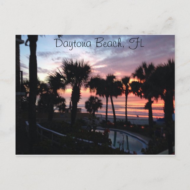 Daytona Beach, FL Sunrise Postcard (Front)