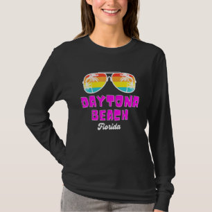 Daytona Beach Fl Vintage 70s Retro Throwback Sungl T-Shirt