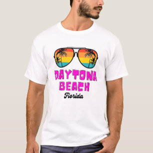 Daytona Beach Fl Vintage 70s Retro Throwback Sungl T-Shirt