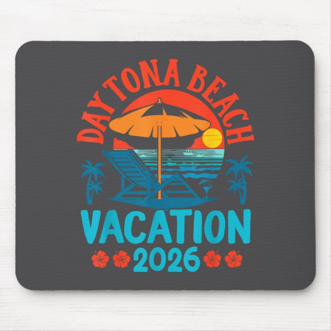 Daytona Beach Florida 2026 Family Vacation Summer  Mouse Mat (Front)