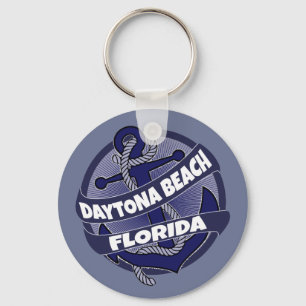 Daytona Beach Florida anchor swirl keychain