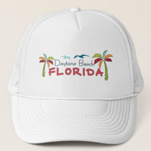 Daytona Beach Florida artsy palms Trucker Hat