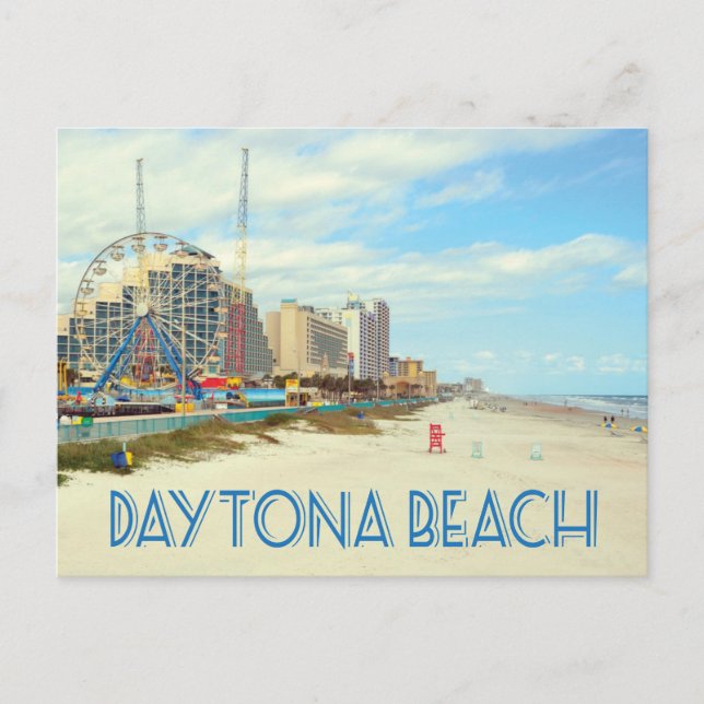 Daytona Beach Florida beach photo Postcard (Front)