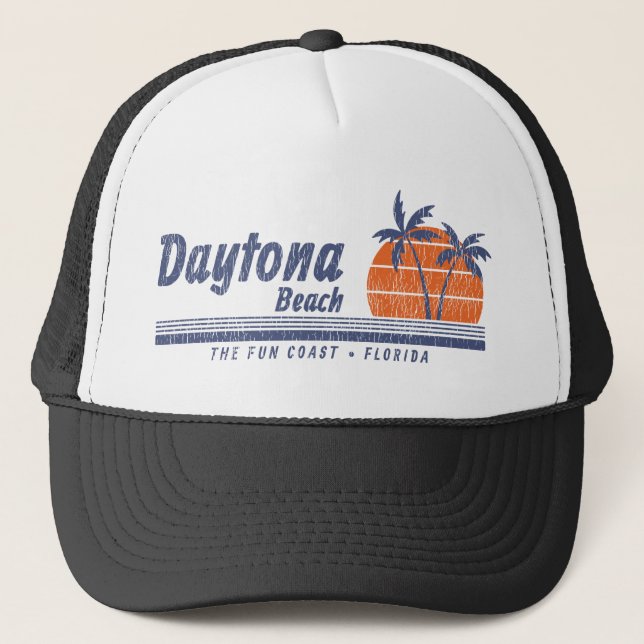 Daytona Beach Florida Fun Coast Trucker Hat (Front)